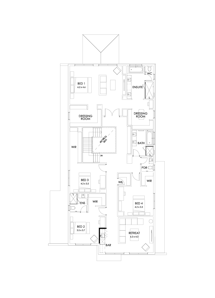 55 Ground Floor Floorplan (Bar)