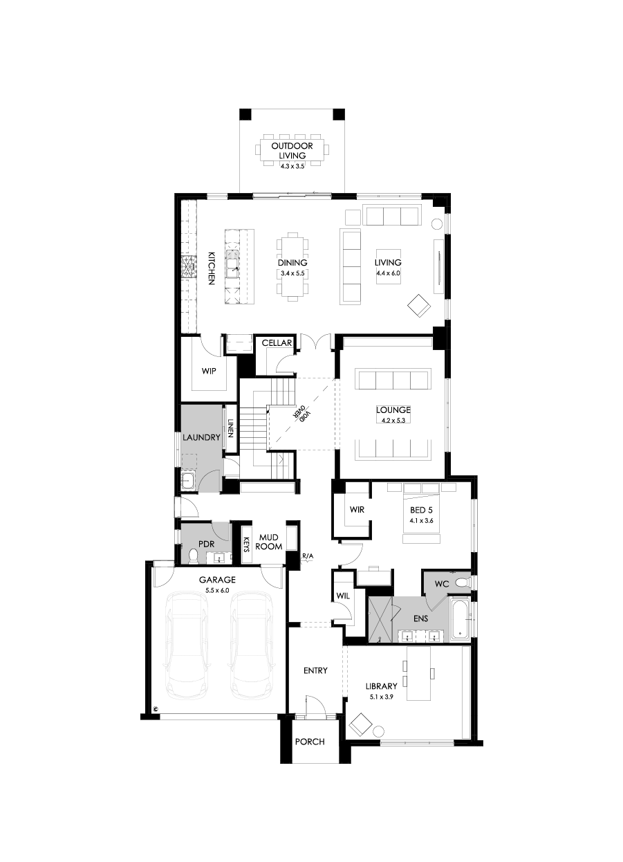 55 Ground Floor Floorplan (Standard)