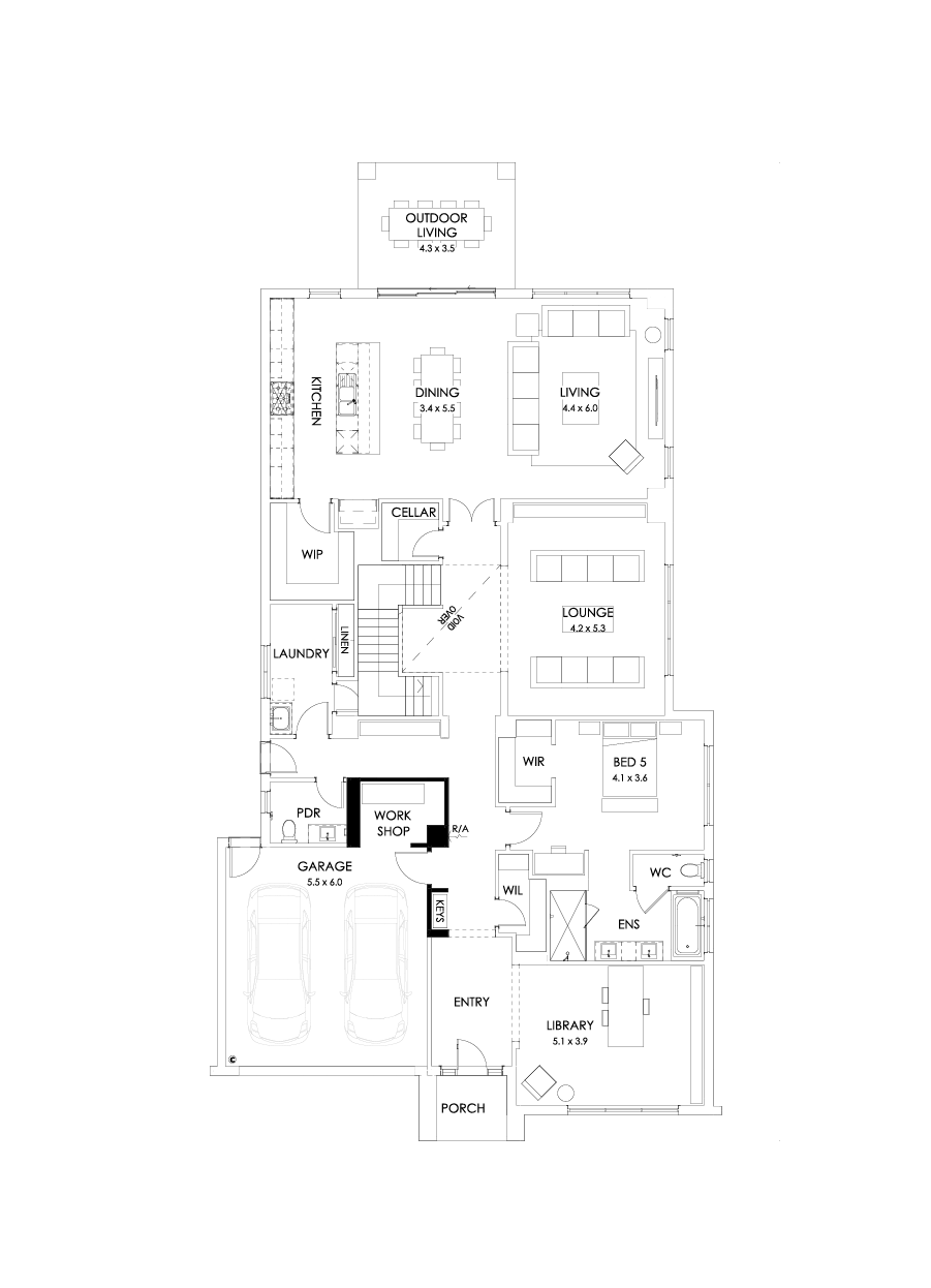55 Ground Floor Floorplan (Workshop )