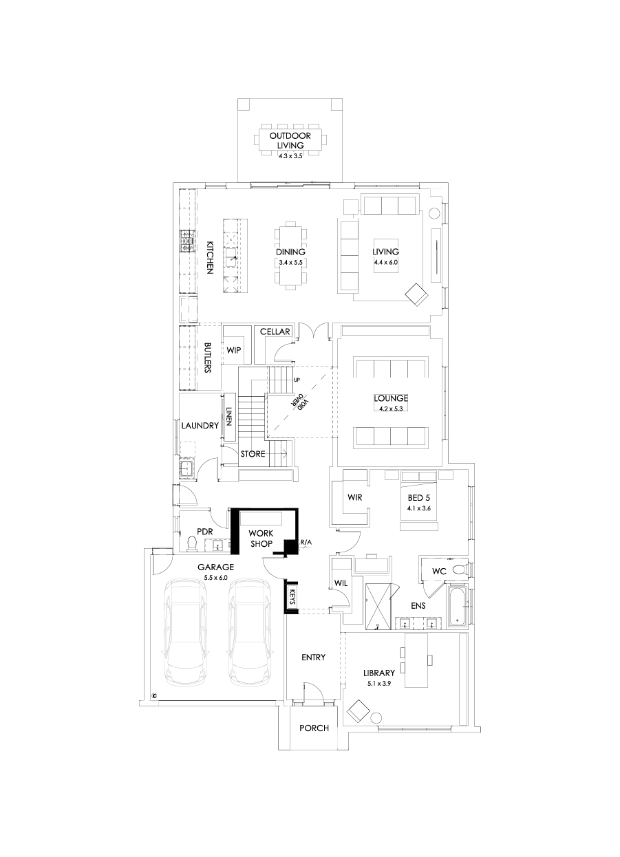 55 Ground Floor Floorplan (Workshop )