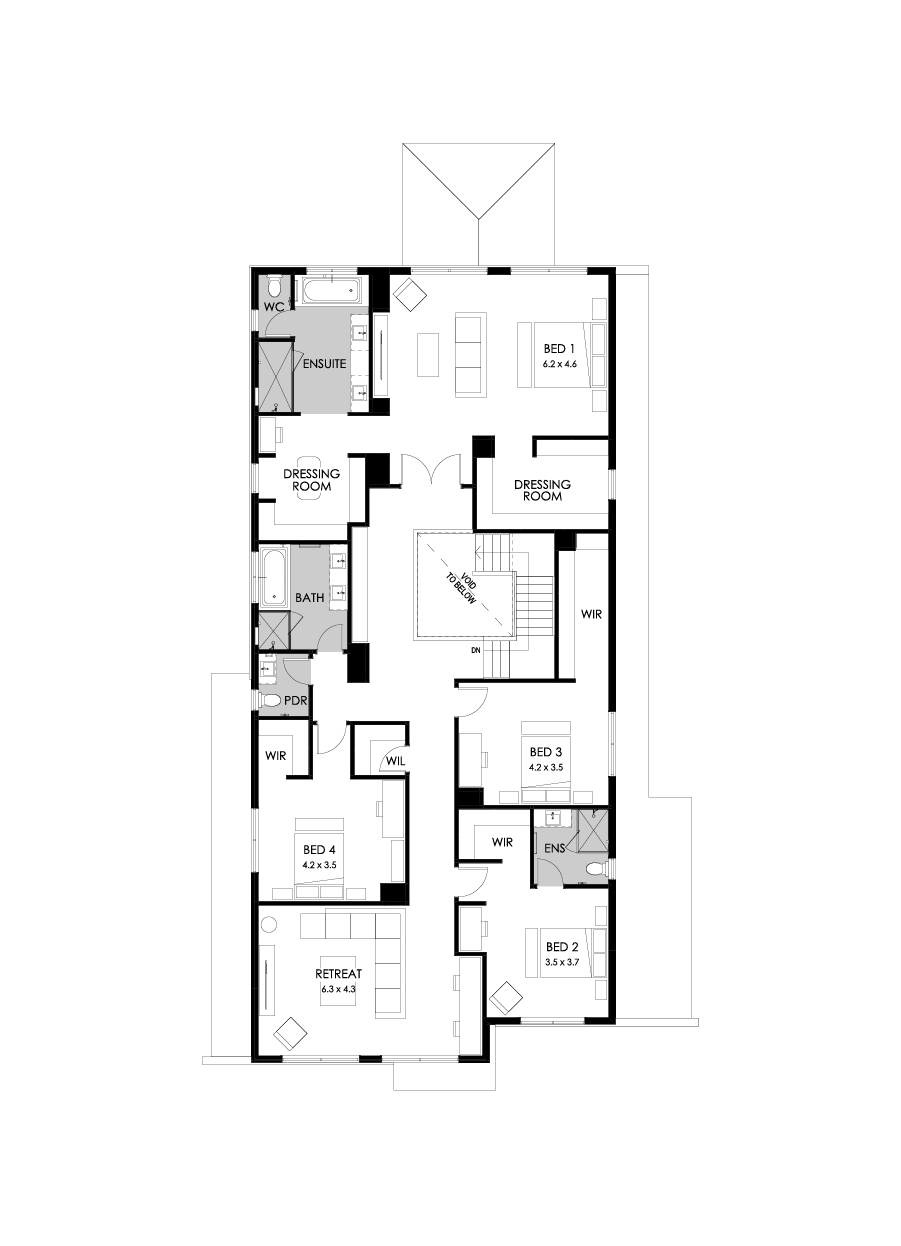 55 First Floor Floorplan (Standard - Flipped)