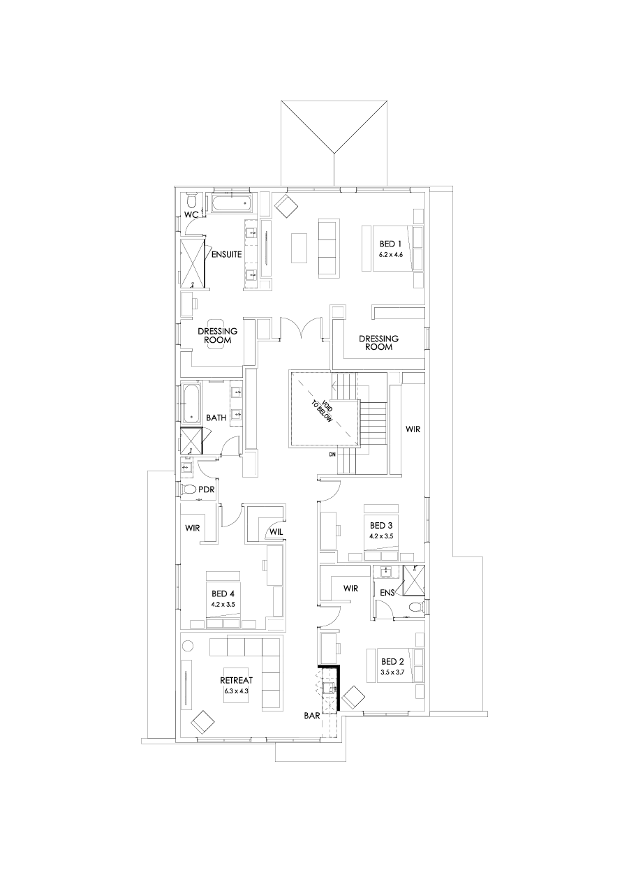 55 Ground Floor Floorplan (Bar - Flipped)