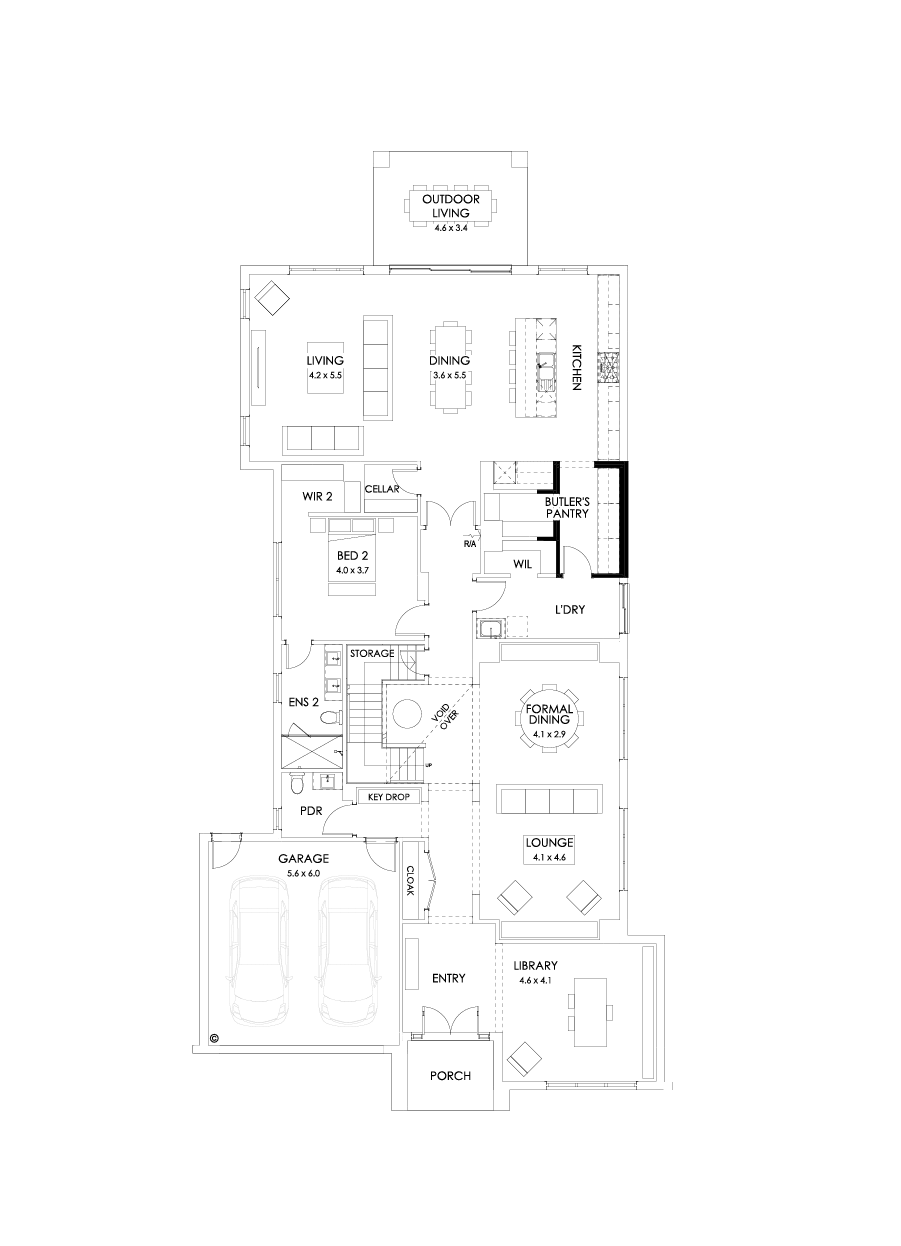 56 Ground Floor Floorplan (Butler's pantry)