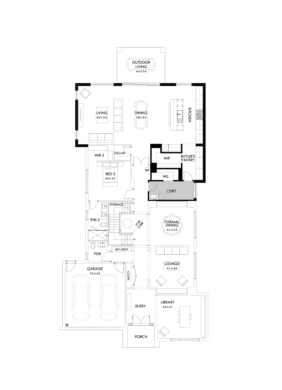 56 Ground Floor Floorplan (Larger kitchen )
