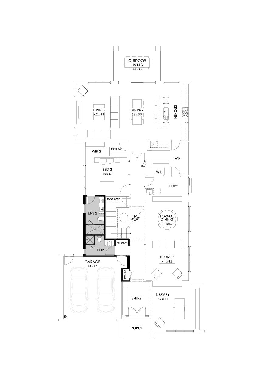 56 Ground Floor Floorplan (Shower to powder)