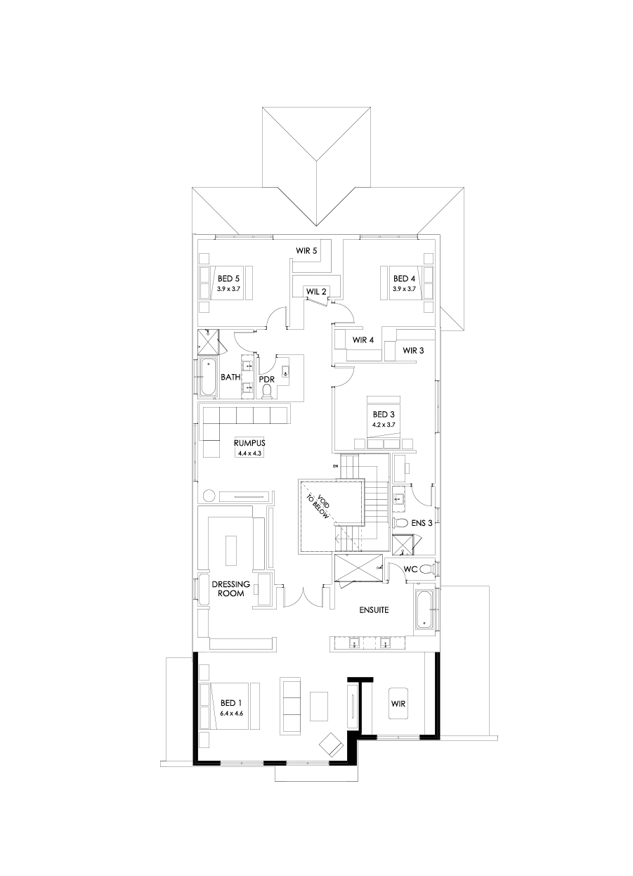 56 First Floor Floorplan (Alternate WIR - Flipped)