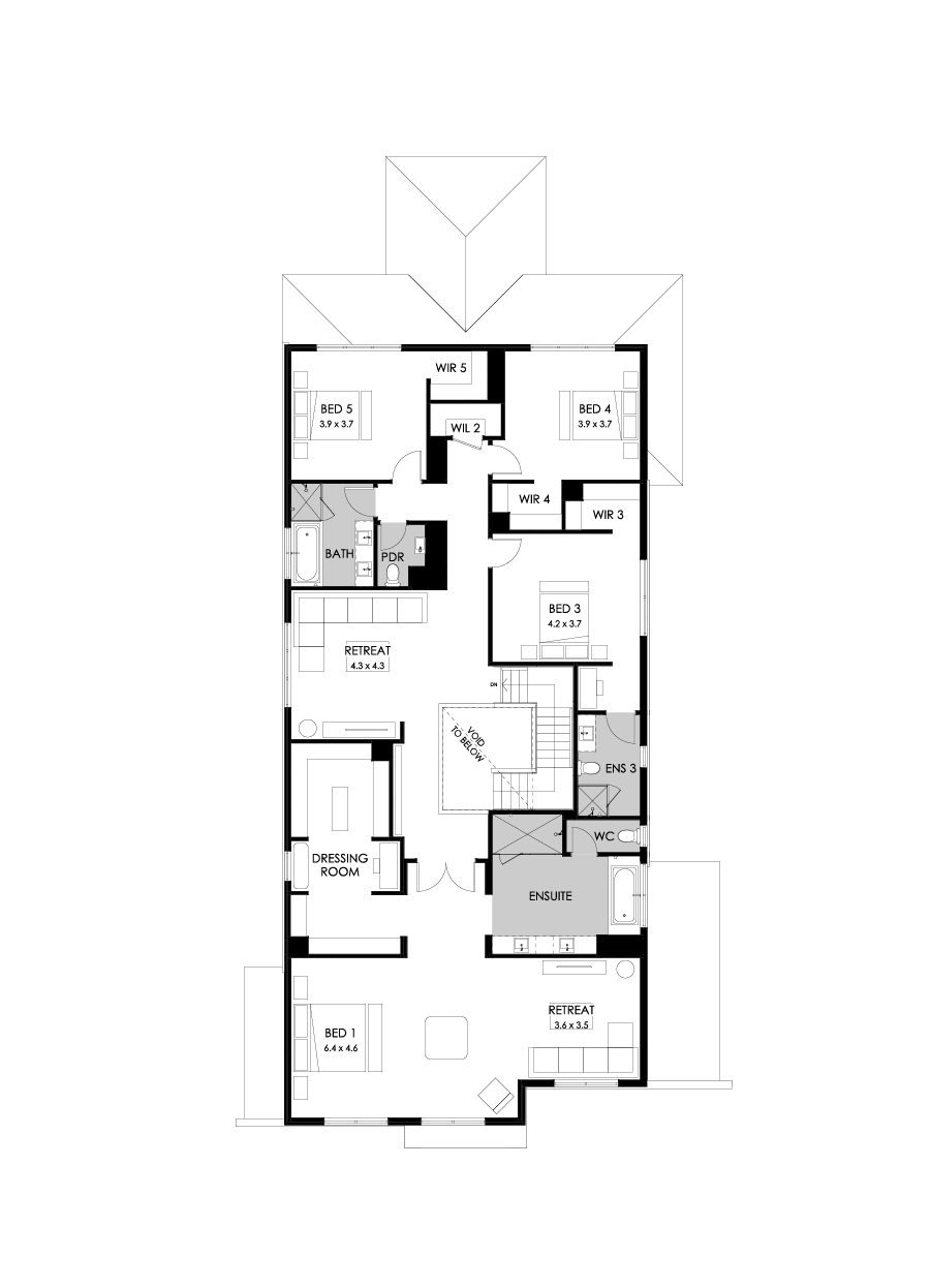 56 First Floor Floorplan (Standard - Flipped)