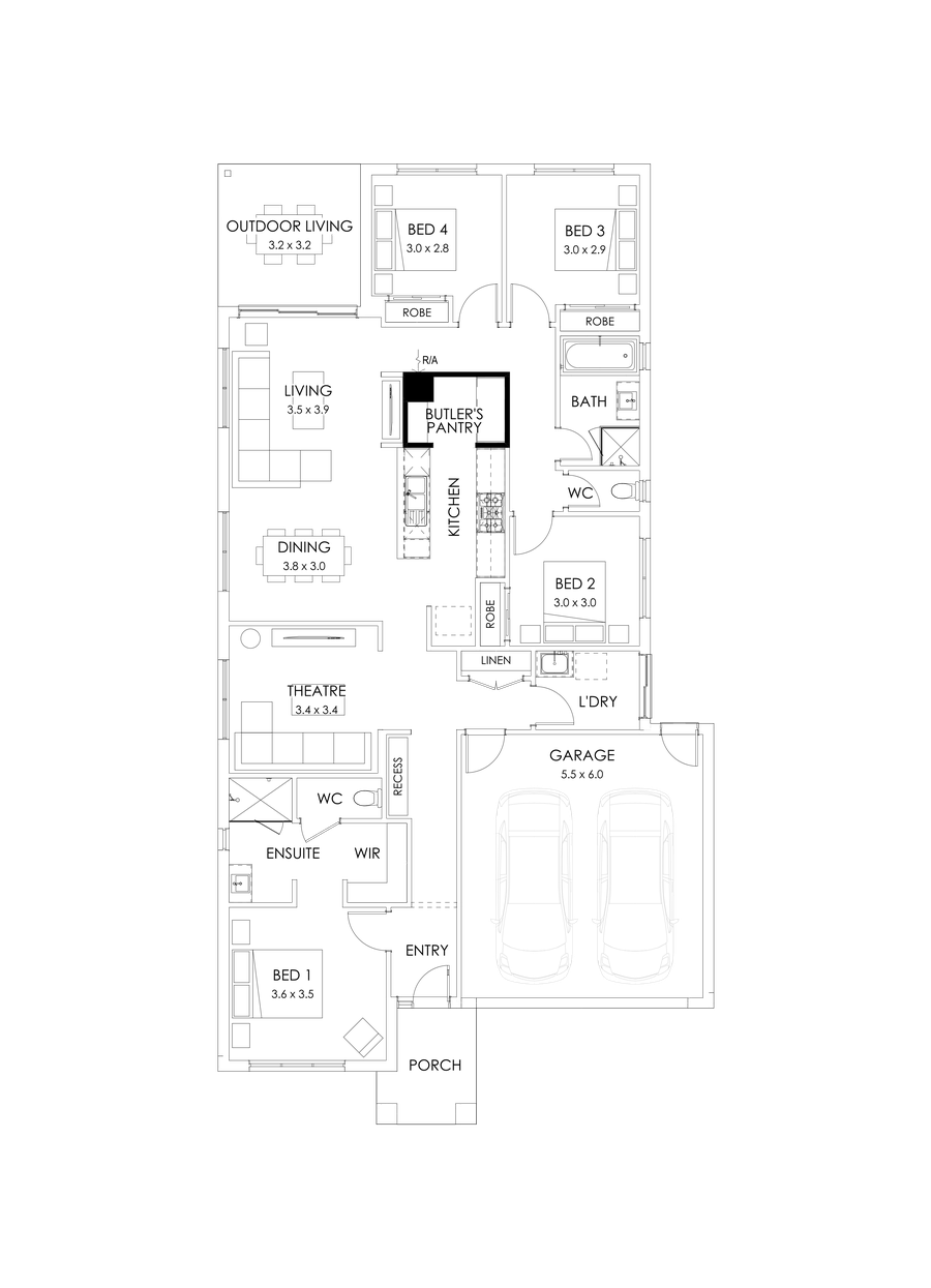 23  Floor Floorplan (Butler's pantry - Flipped)