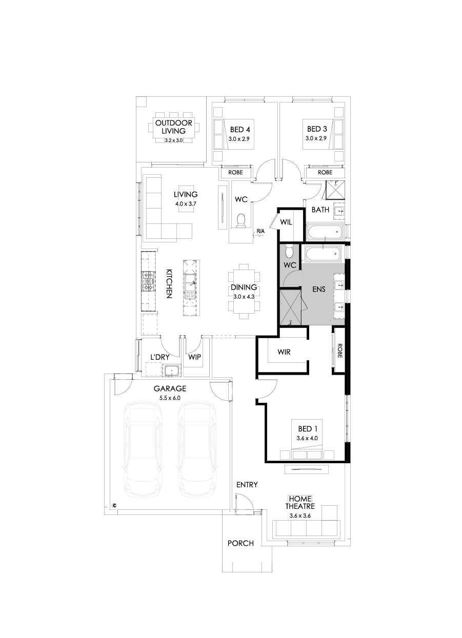 23  Floor Floorplan (3 bedrooms)