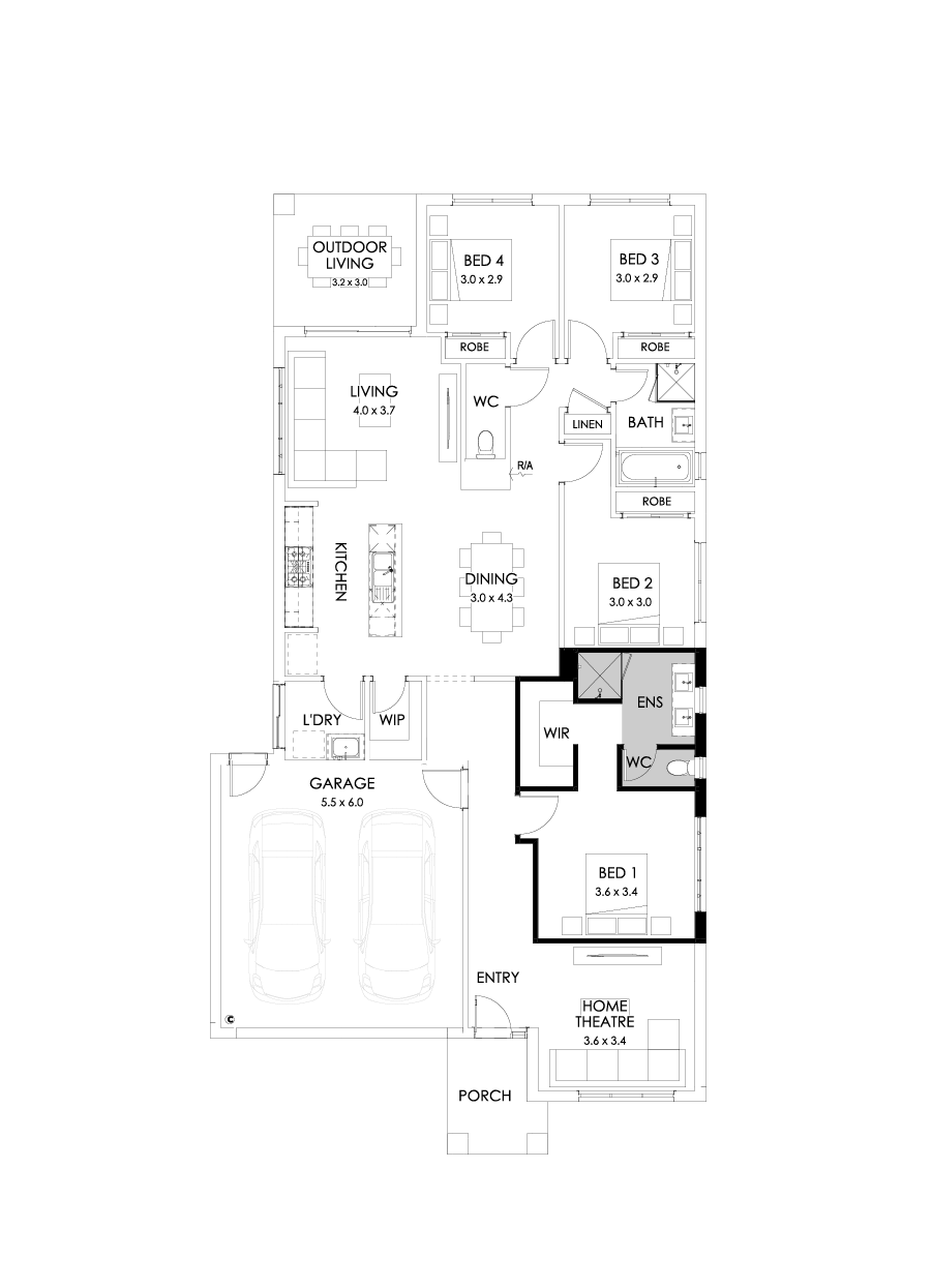 23  Floor Floorplan (Ensuite upgrade)