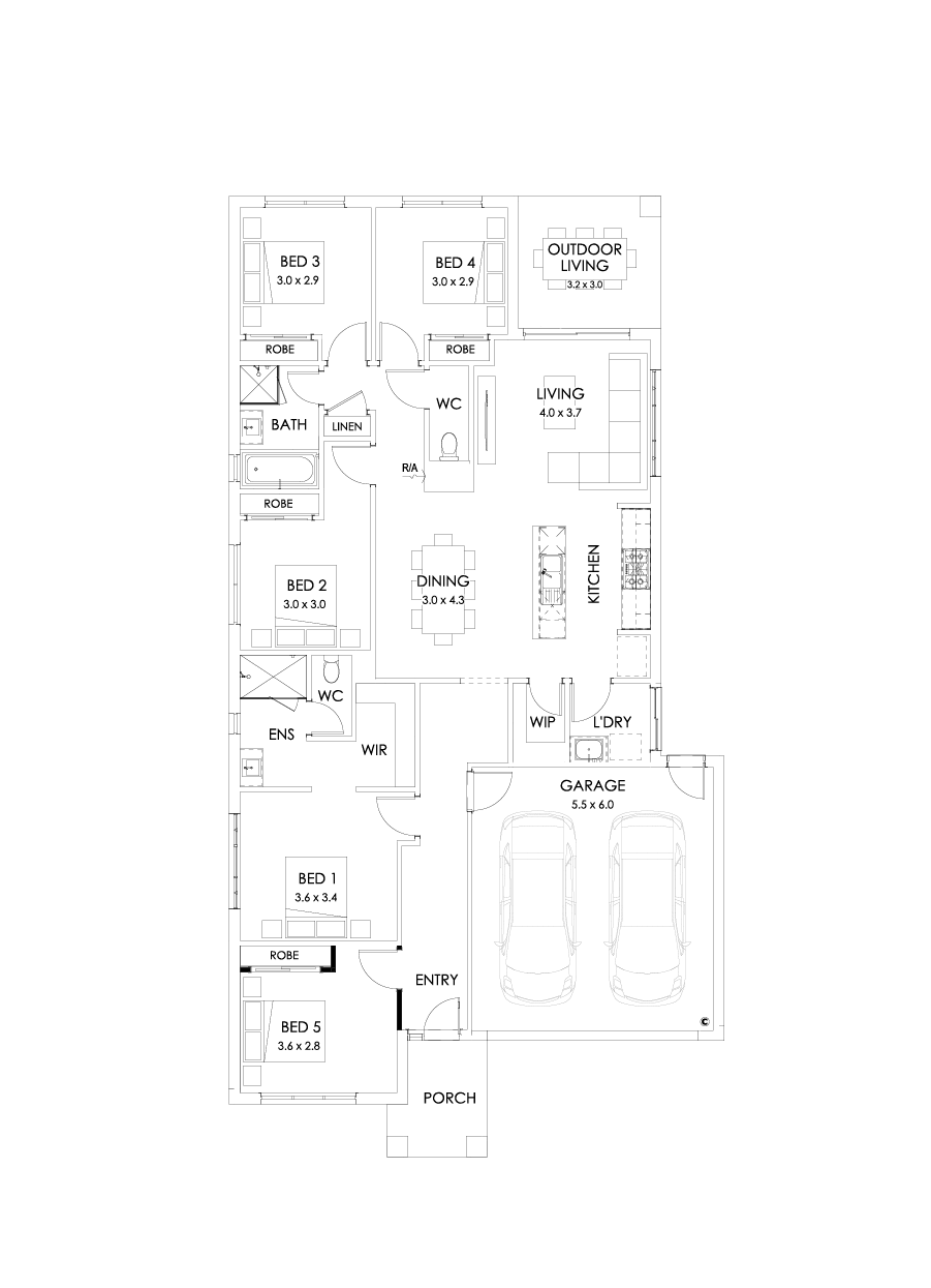 23  Floor Floorplan (5th bedroom - Flipped)
