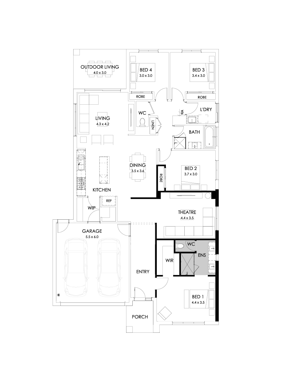 25  Floor Floorplan (Alternate bed 1)
