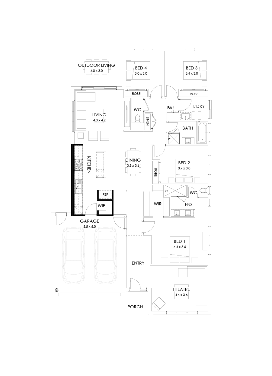 25  Floor Floorplan (Alternate kitchen)