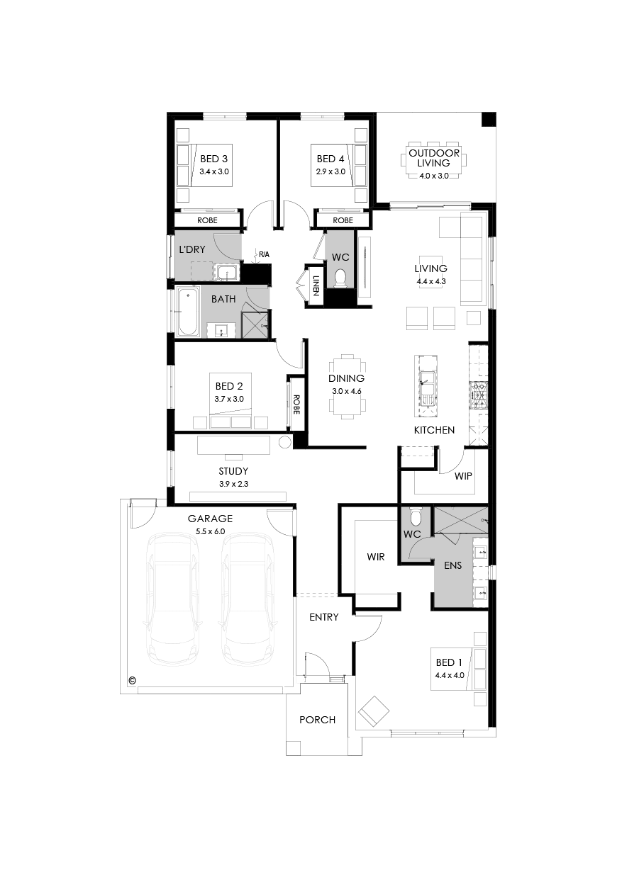 25  Floor Floorplan (Rear flip)