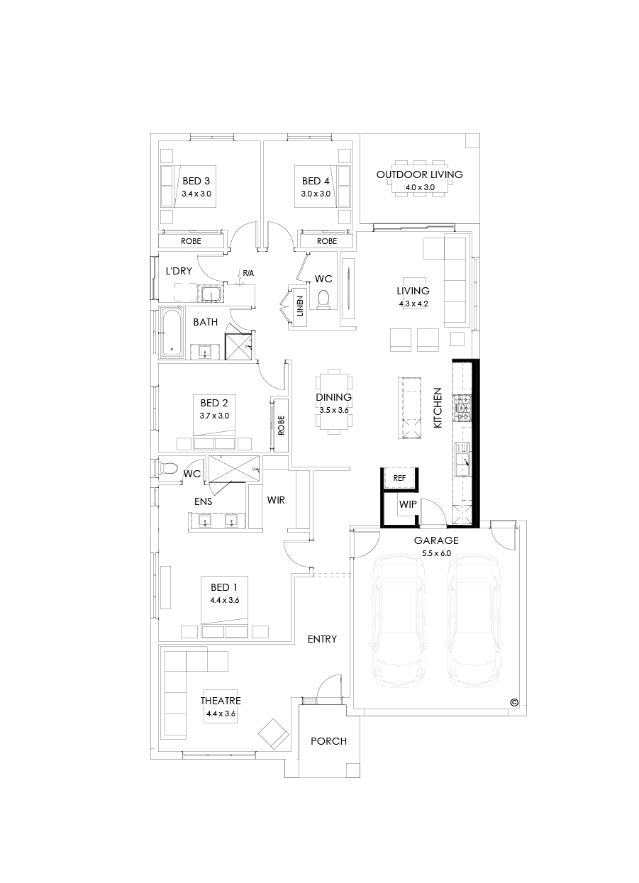 25  Floor Floorplan (Alternate kitchen - Flipped)