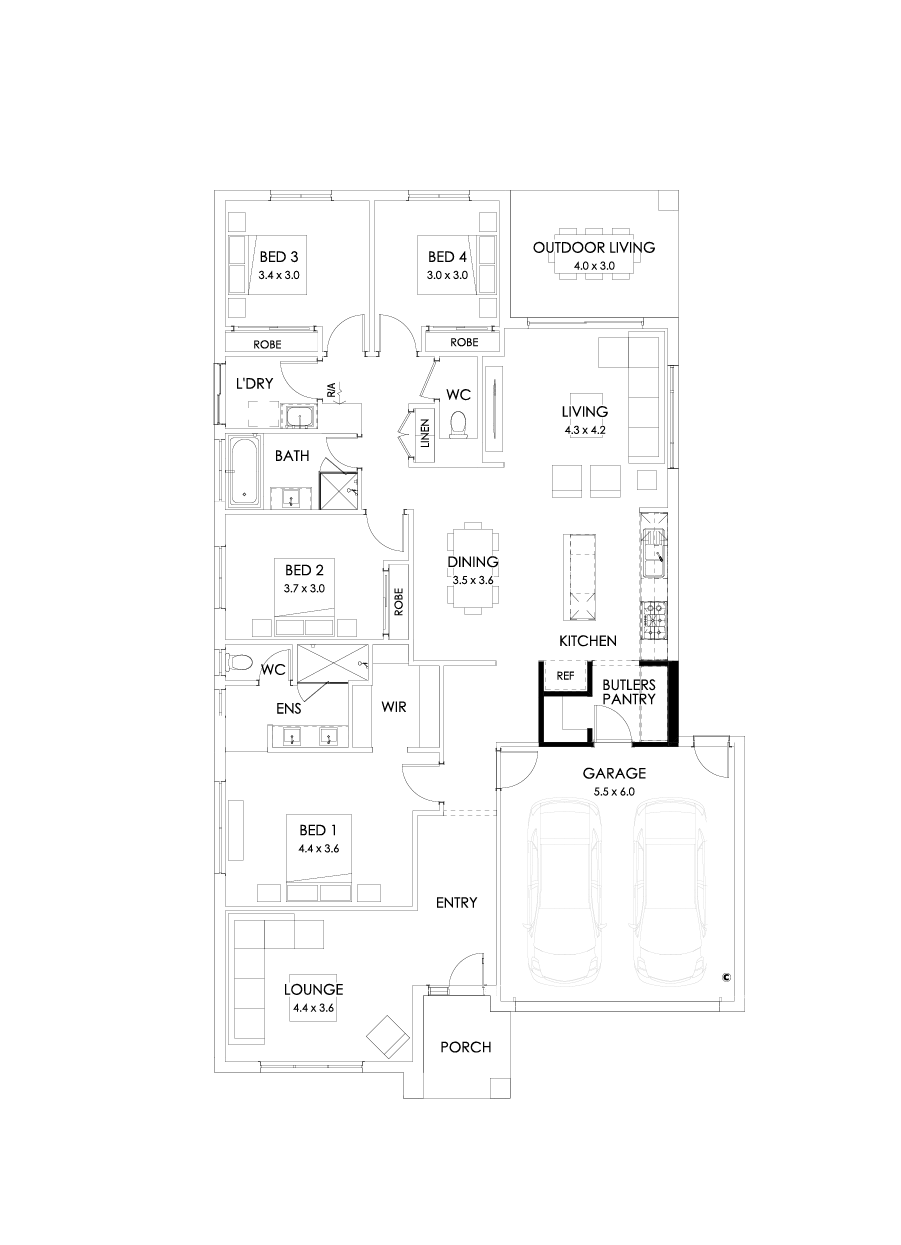 25  Floor Floorplan (Butlers pantry - Flipped)
