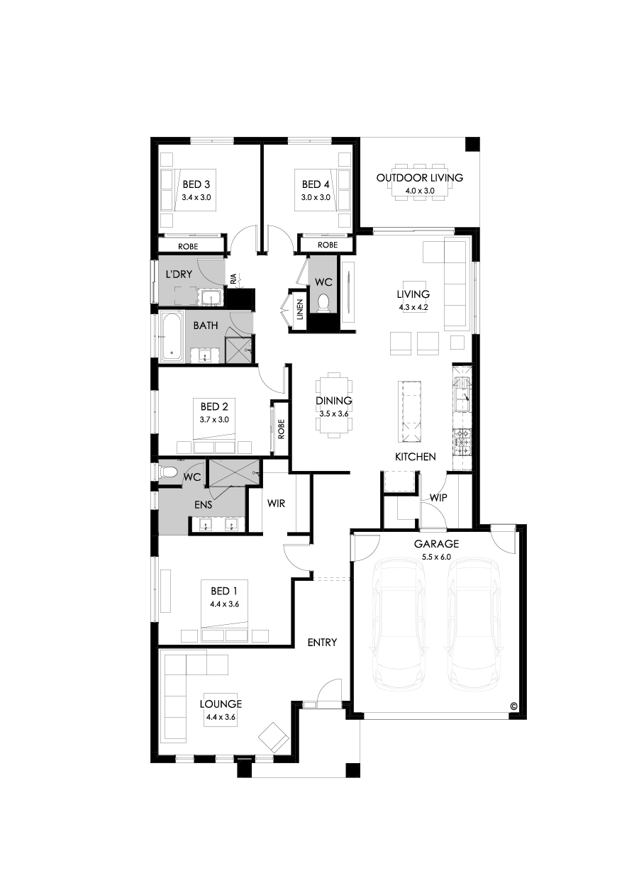 25  Floor Floorplan (Standard  - Flipped)