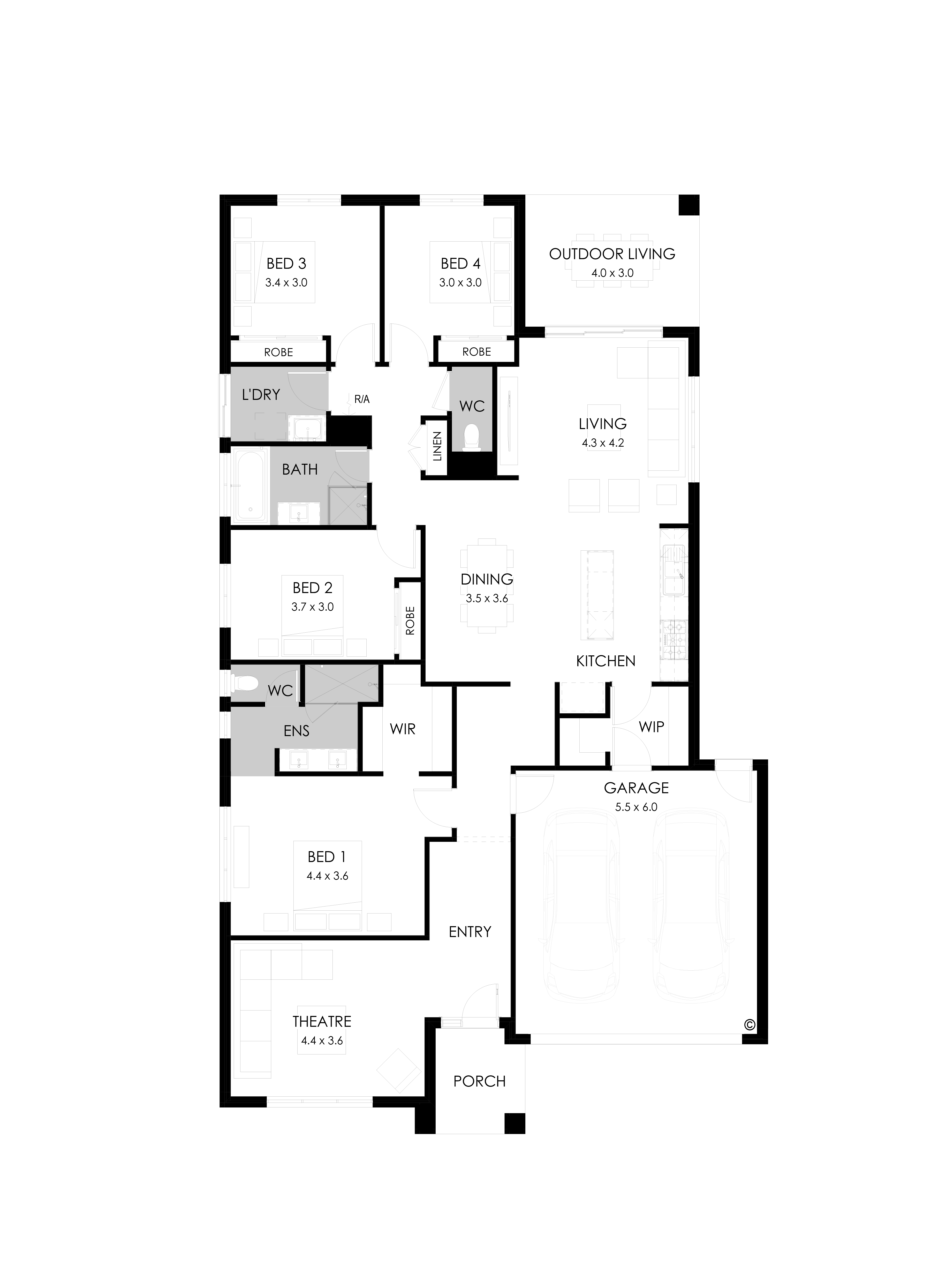 25  Floor Floorplan (Standard  - Flipped)