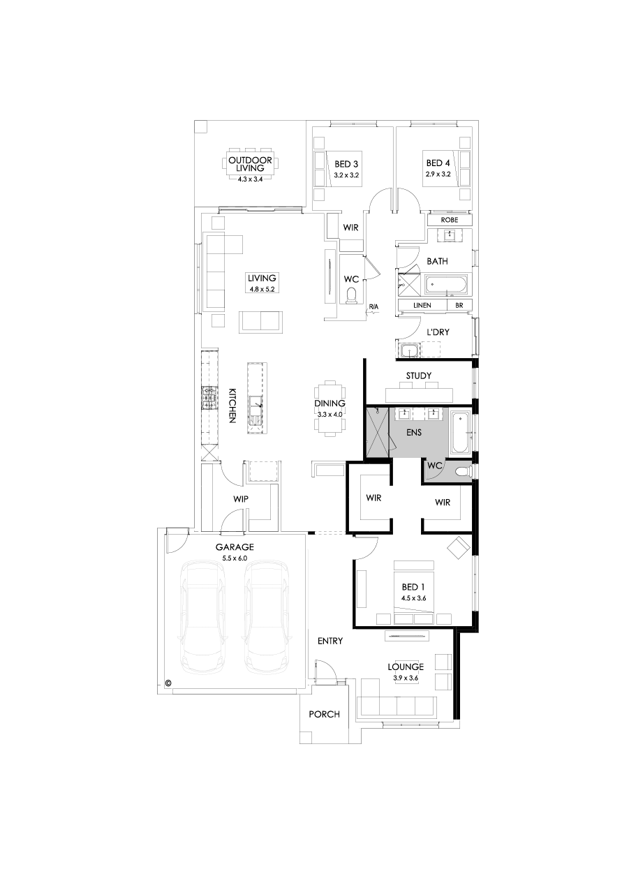 28  Floor Floorplan (3 bedrooms)