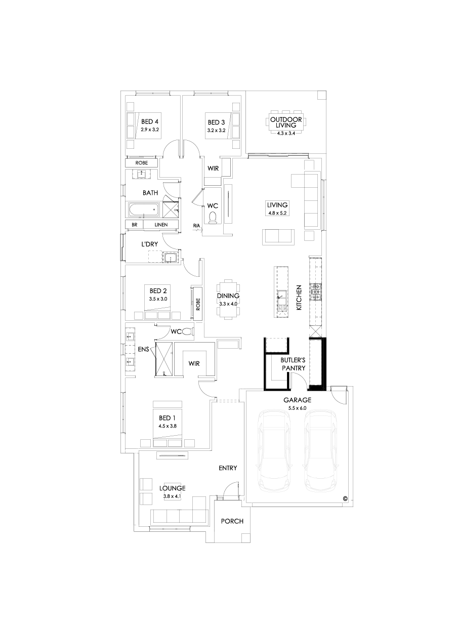 28  Floor Floorplan (Butlers pantry - Flipped)