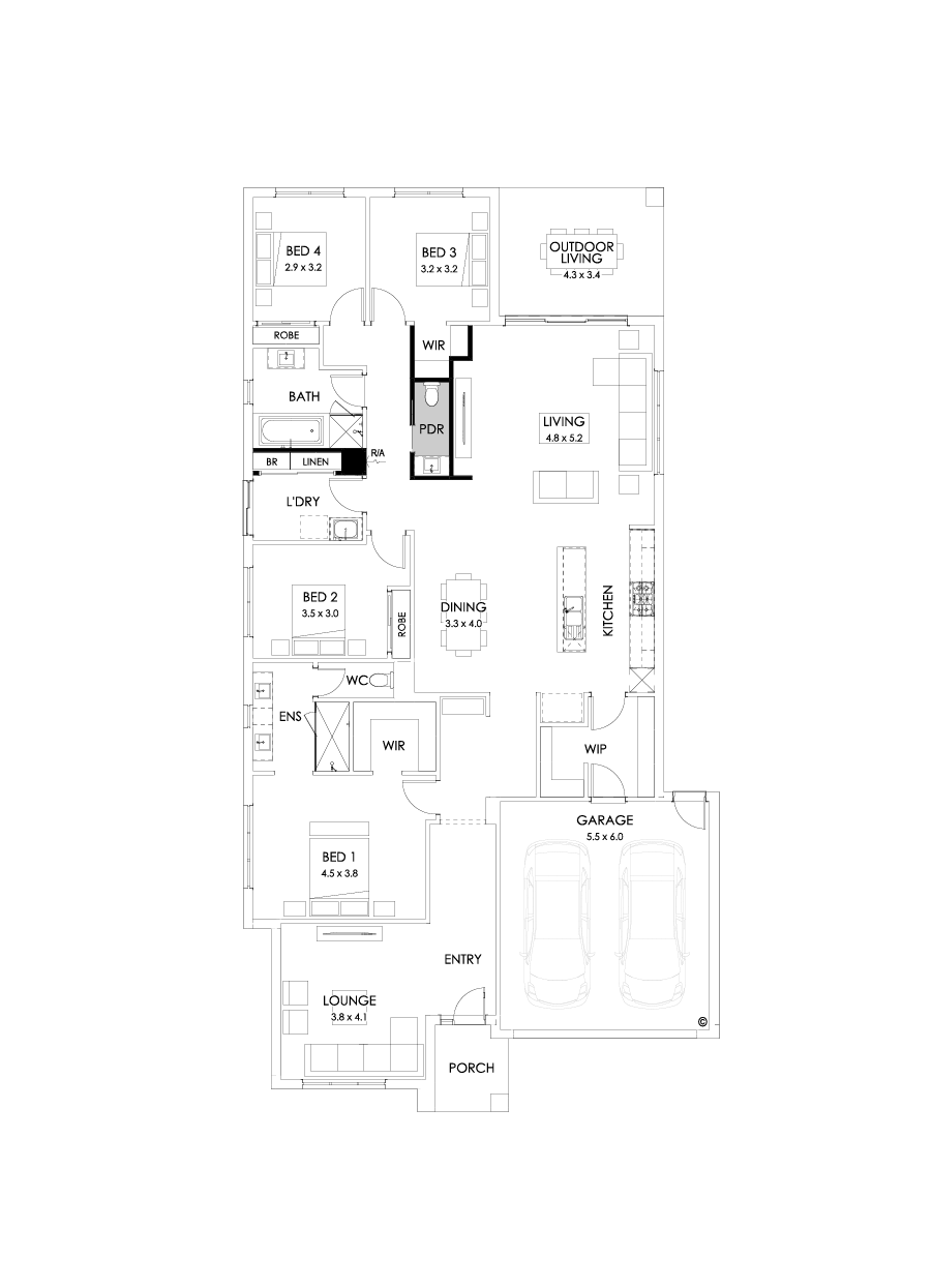 28  Floor Floorplan (Powder room - Flipped)