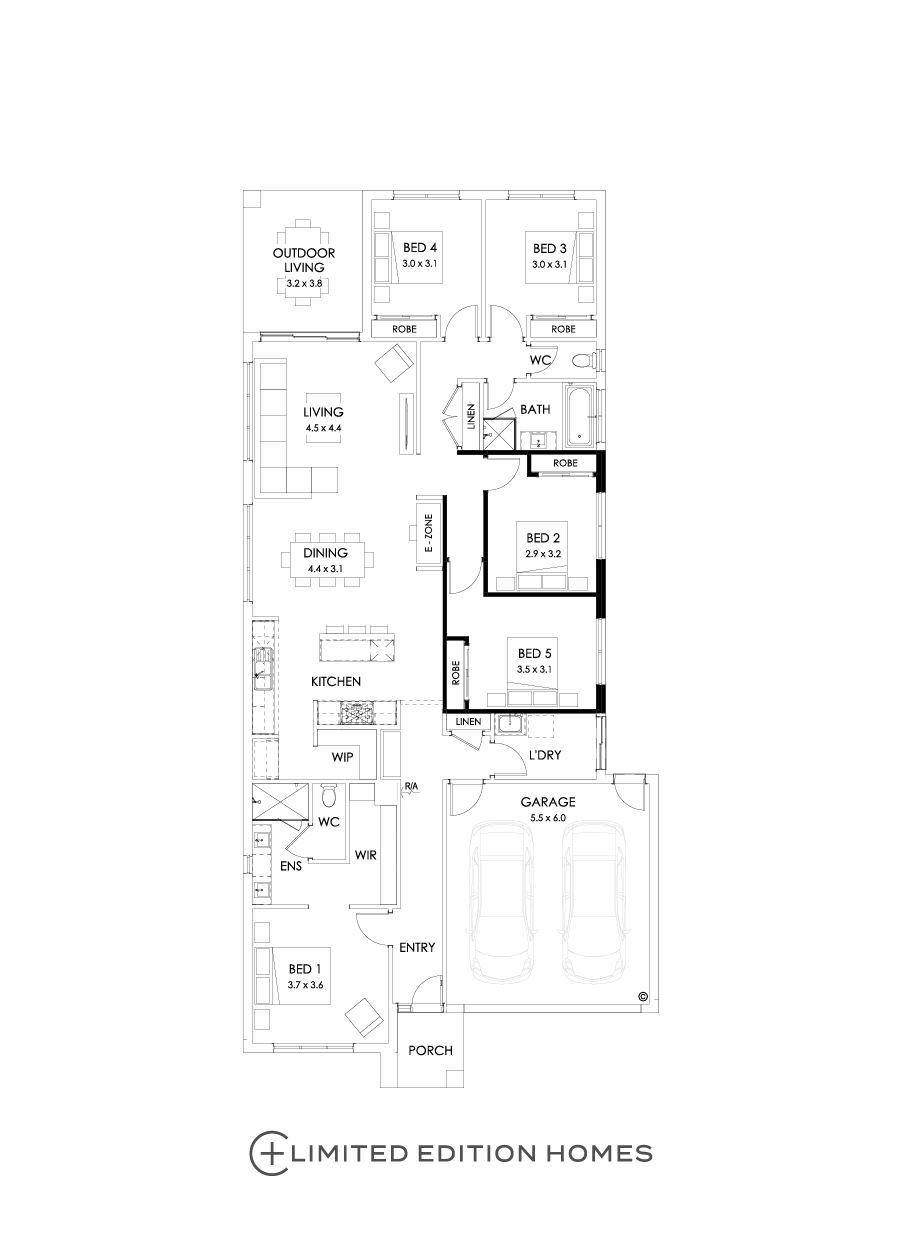 26  Floor Floorplan (5th bedroom - Flipped)
