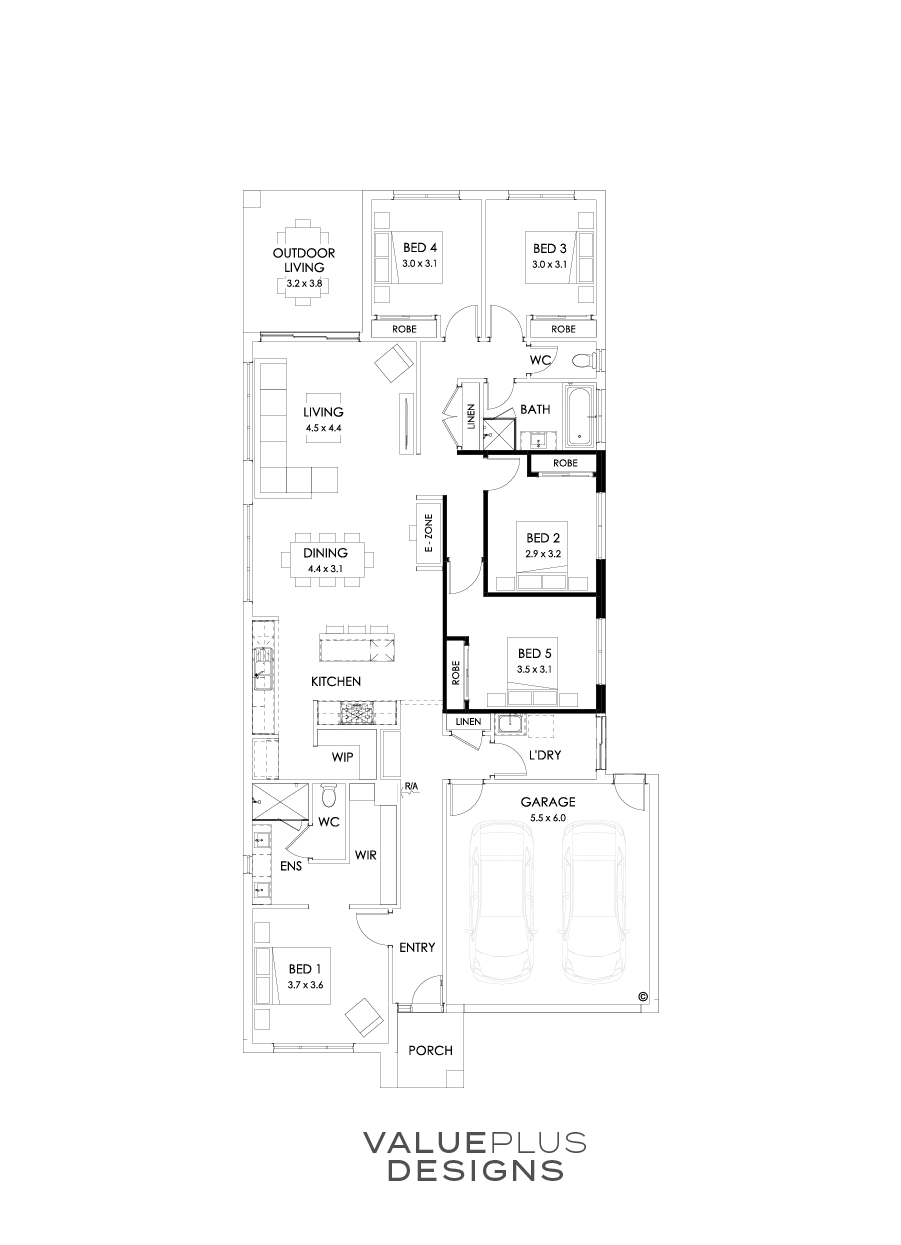 26  Floor Floorplan (5th bedroom - Flipped)