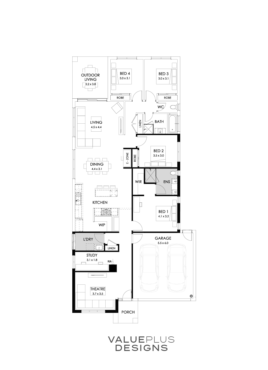 26  Floor Floorplan (Alternate theatre  - Flipped)