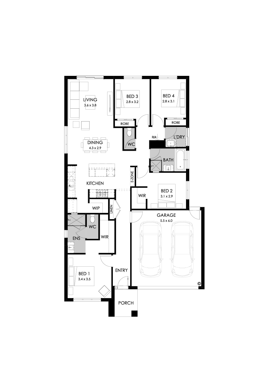 20  Floor Floorplan (Standard - Flipped)