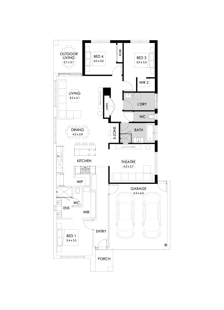 23  Floor Floorplan (3 bedrooms - Flipped)