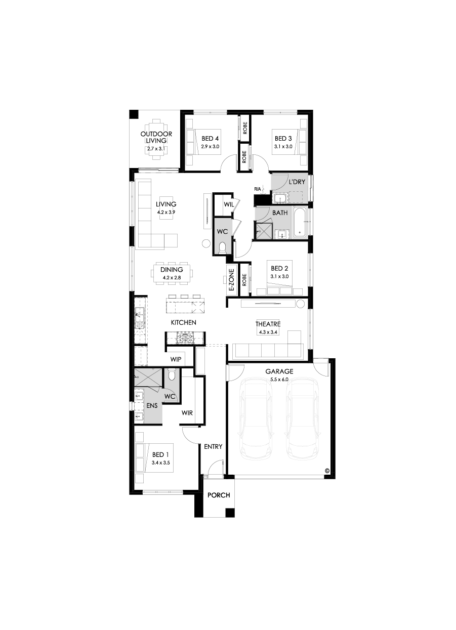 23  Floor Floorplan (Standard - Flipped)