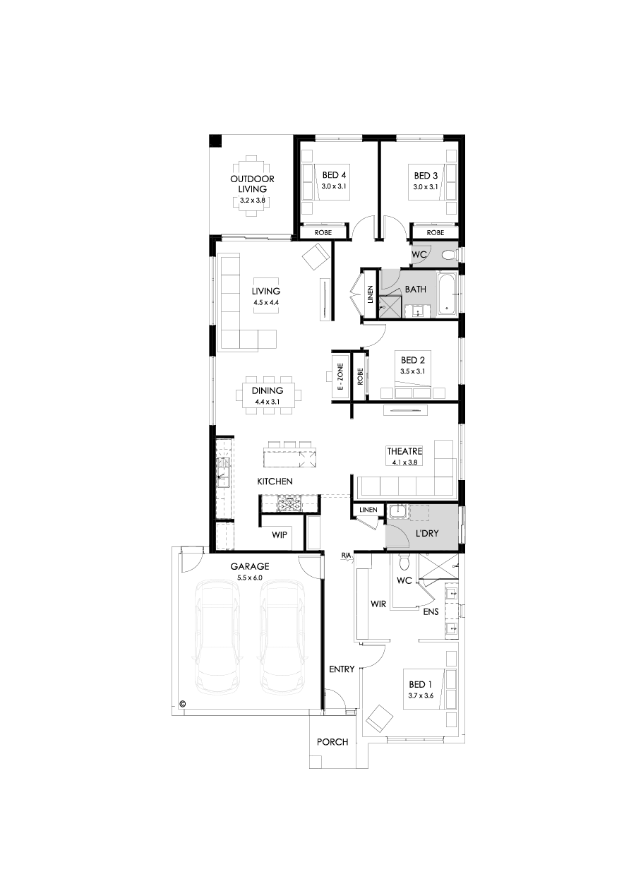 26  Floor Floorplan (Rear flip)