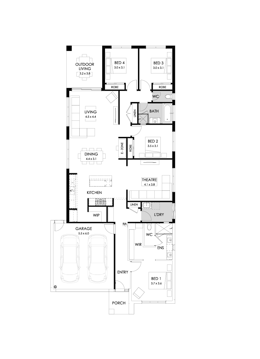 26  Floor Floorplan (Rear flip)