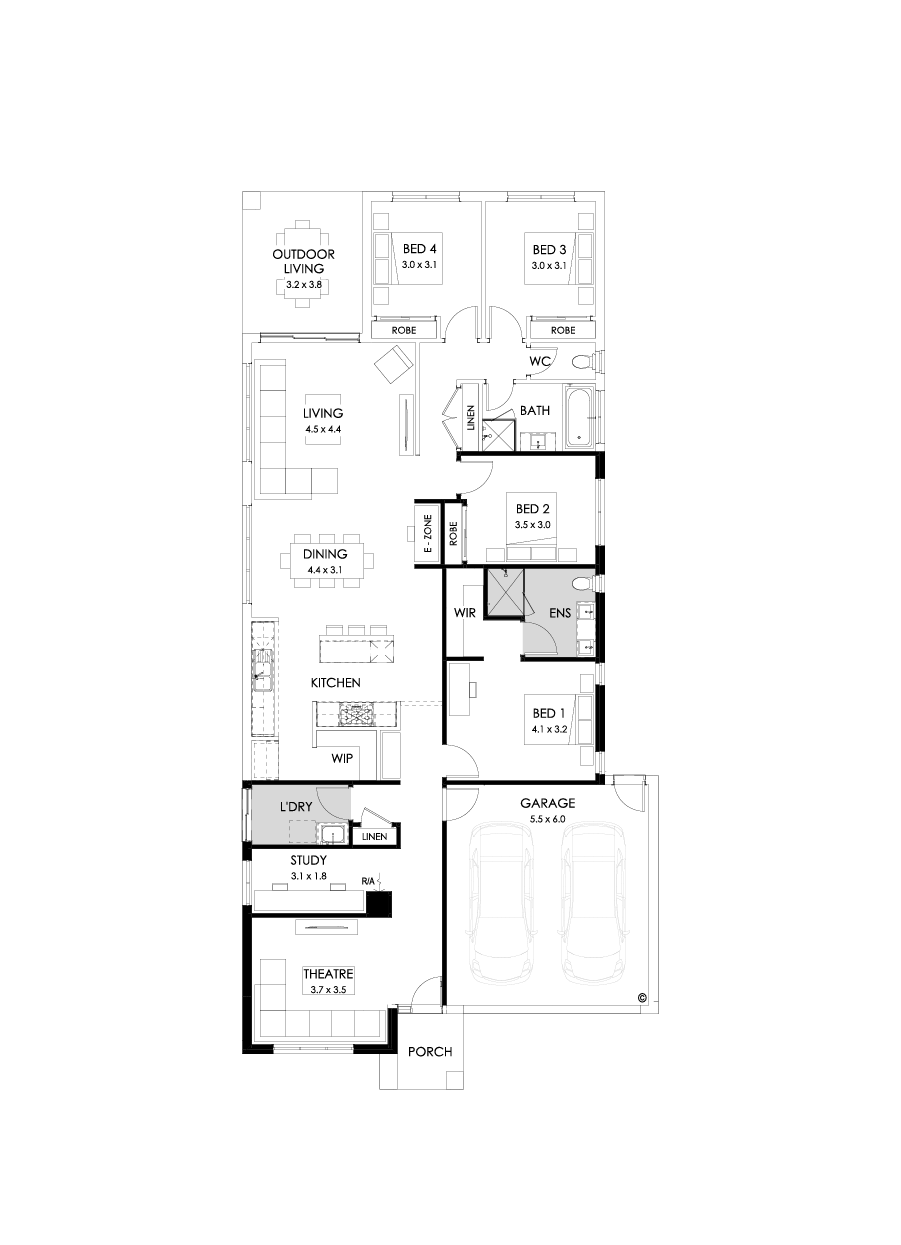26  Floor Floorplan (Alternate theatre  - Flipped)