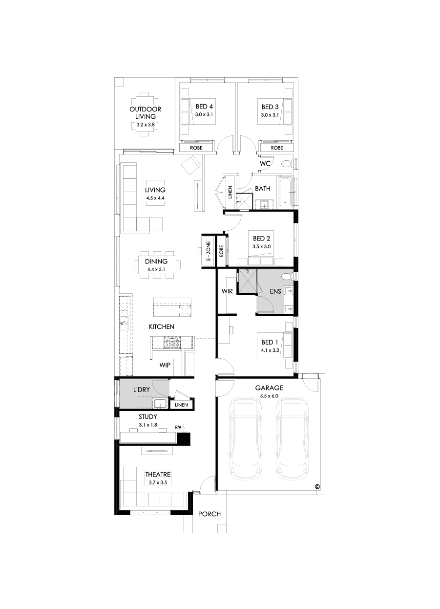 26  Floor Floorplan (Alternate theatre  - Flipped)