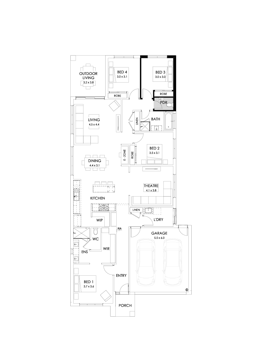 26  Floor Floorplan (Powder room - Flipped)