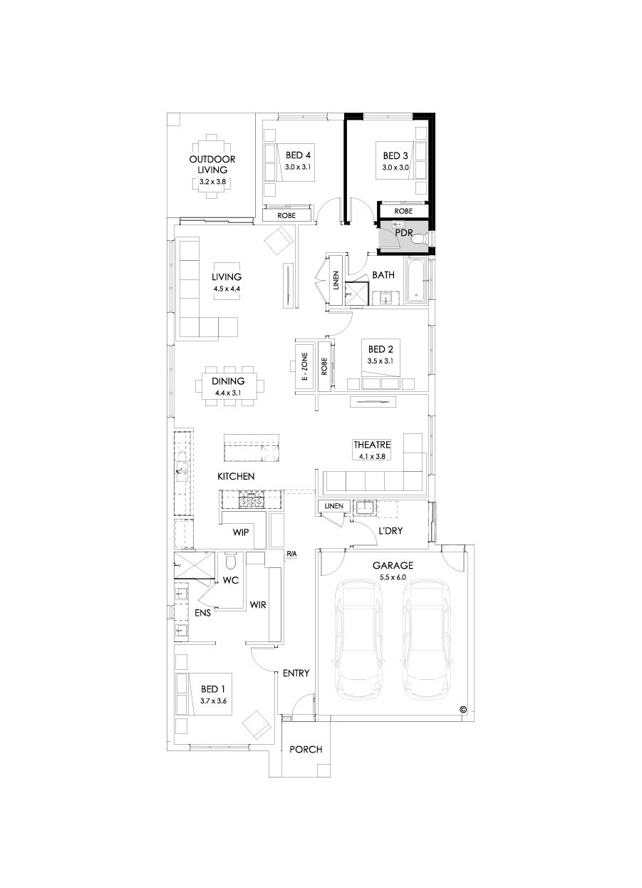 26  Floor Floorplan (Powder room - Flipped)