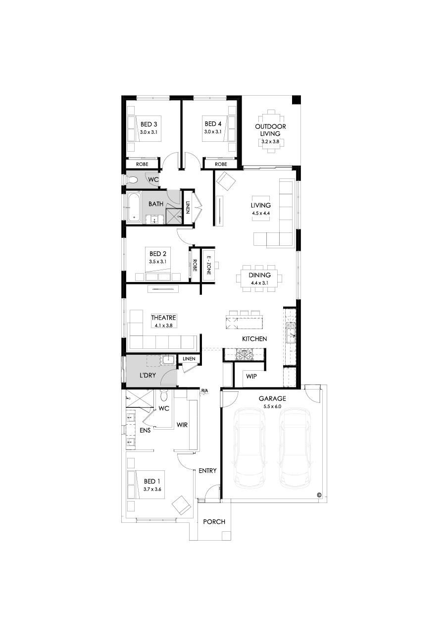 26  Floor Floorplan (Rear flip - Flipped)