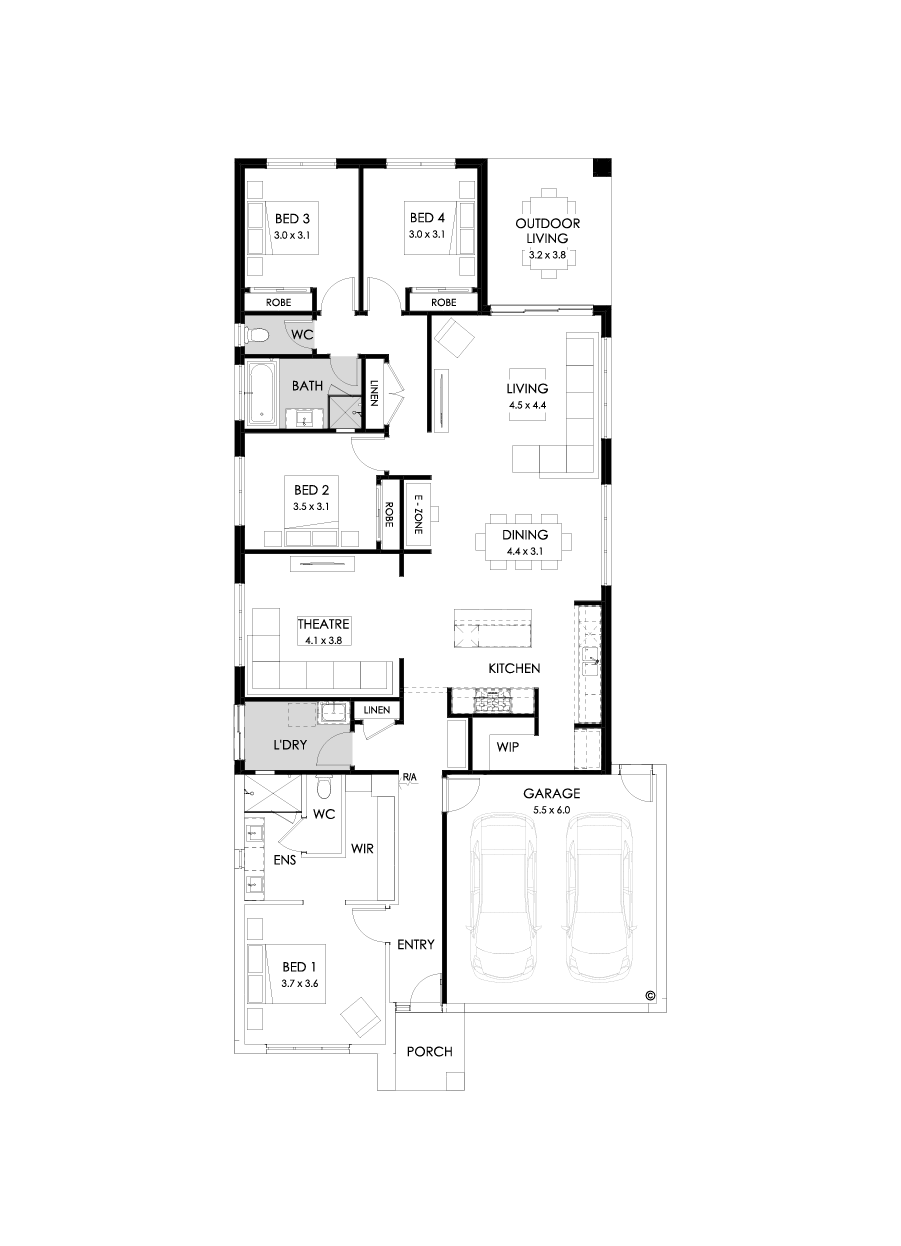 26  Floor Floorplan (Rear flip - Flipped)